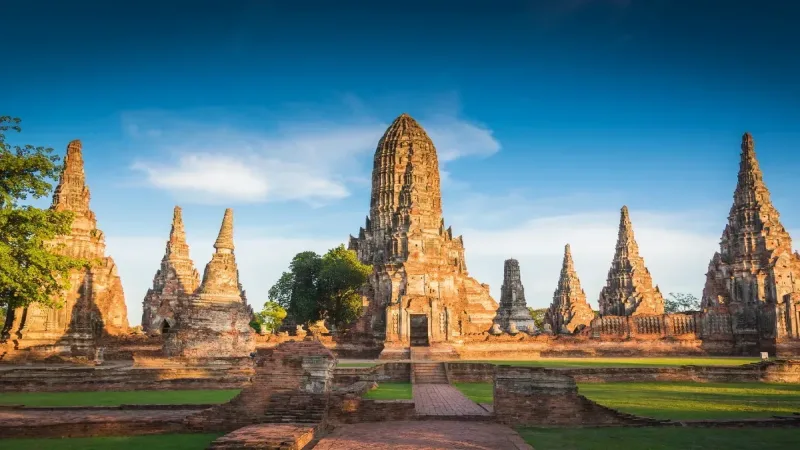 Wat Mahathat Buddha head in tree roots Ayutthaya
