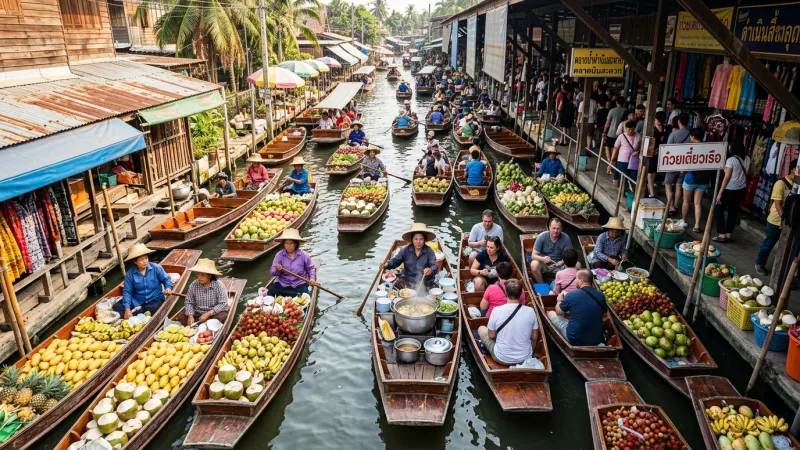 Damnoen Saduak Floating Market paddle boat ride