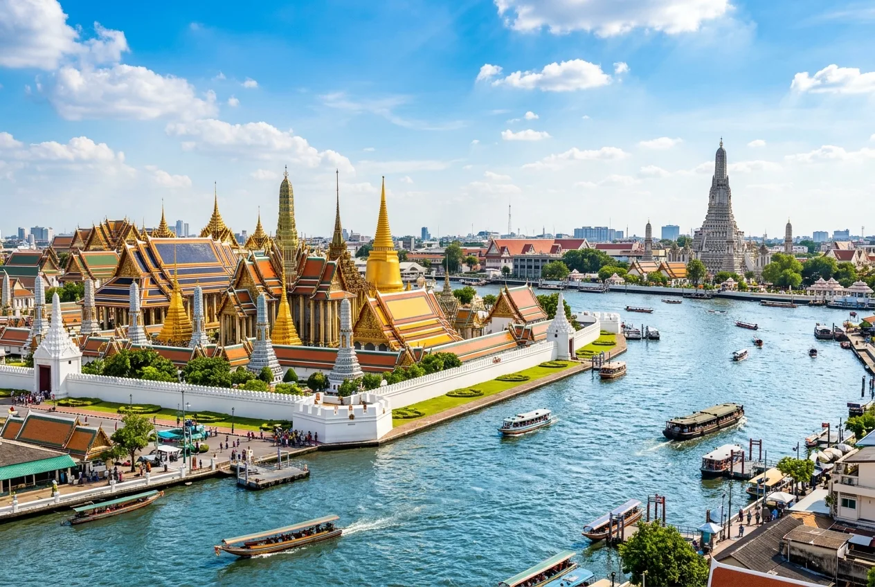 Full Day Bangkok City Tour covering Grand Palace, Wat Pho, Wat Arun, and local markets