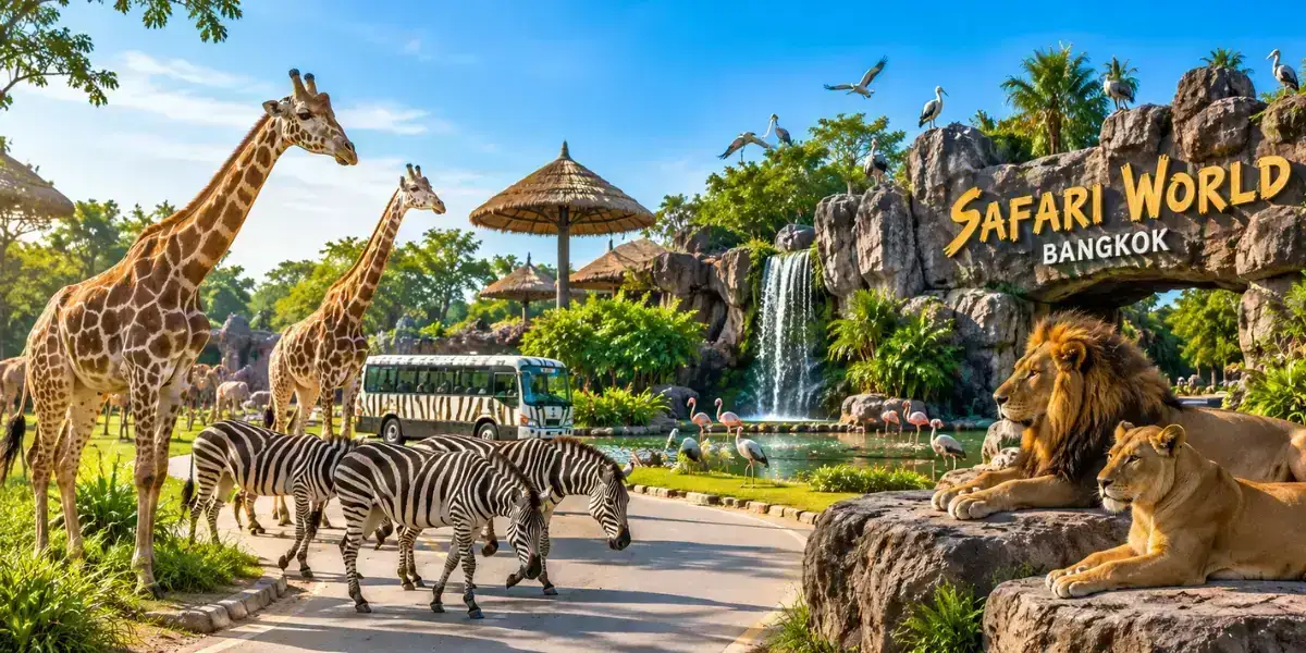 Safari World Open Zoo coach drive Bangkok