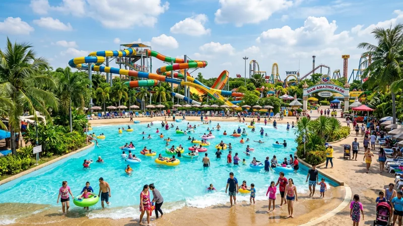 Siam Amazing Park giant wave pool and water slides