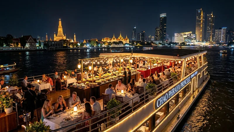White Orchid dinner cruise Bangkok river