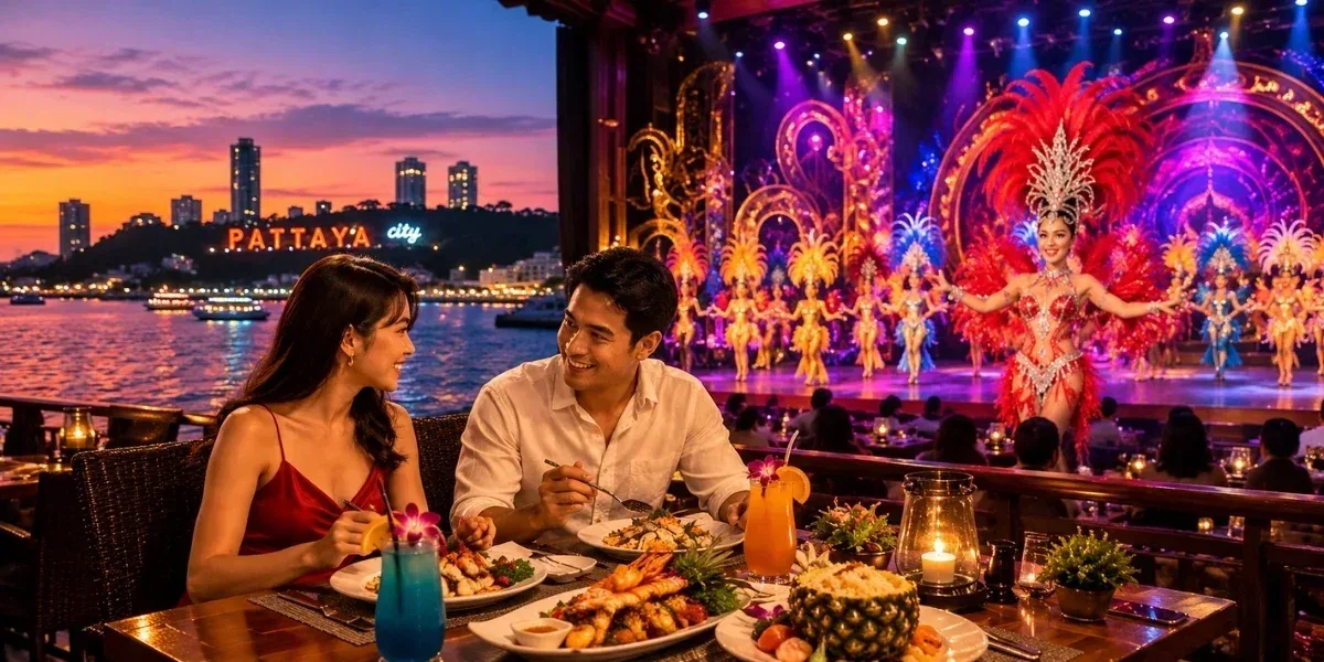 Pattaya City Tour visiting Big Buddha Temple, Pattaya Viewpoint, and Colosseum Cabaret Show