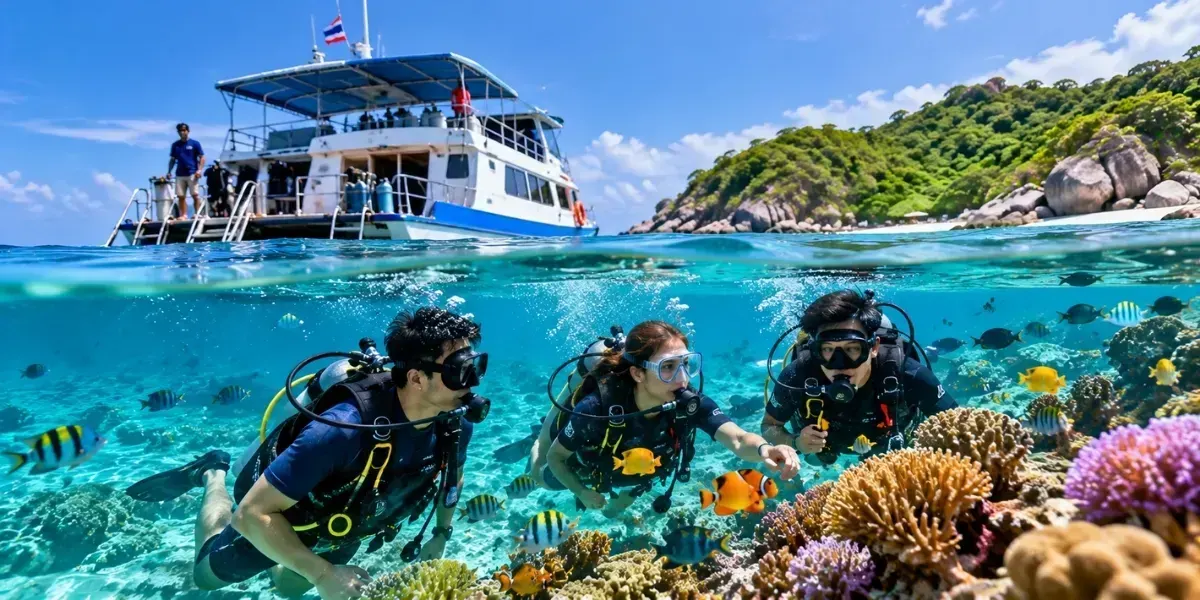 Pattaya scuba diving and coral reef snorkeling day trip