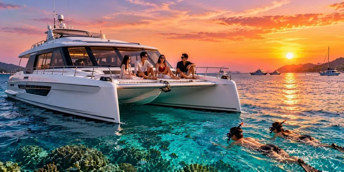 Pattaya sunset catamaran cruise Ocean Marina