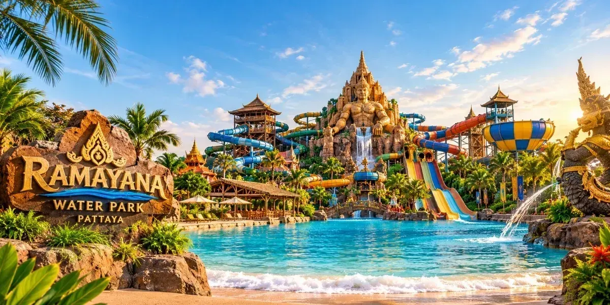 Ramayana Water Park slides and wave pool Pattaya