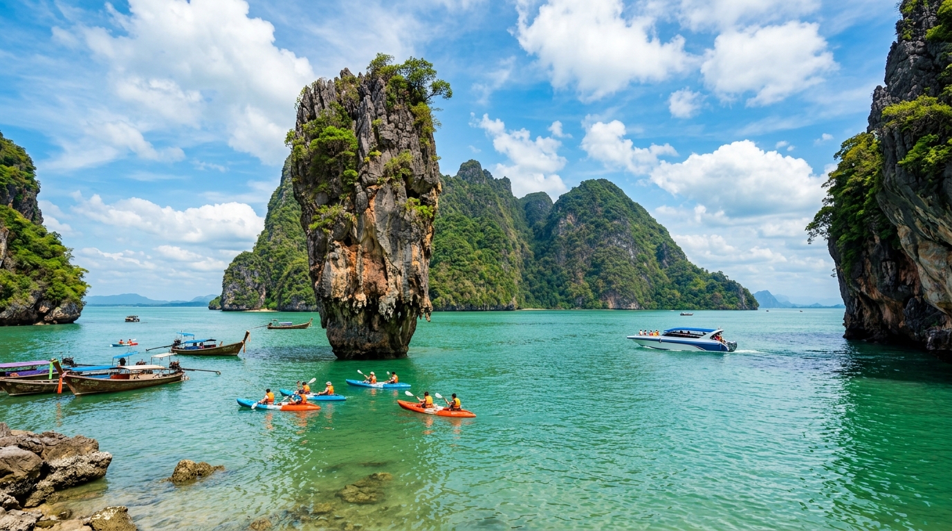 James Bond Island speedboat tour in Phang Nga Bay with sea canoeing and lunch