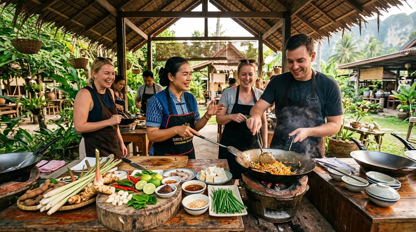 Authentic Thai cooking school prep and fresh market tour Phuket
