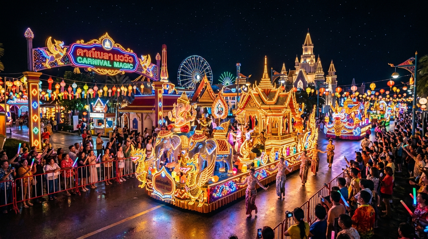 Carnival Magic theme park and illumination show Phuket