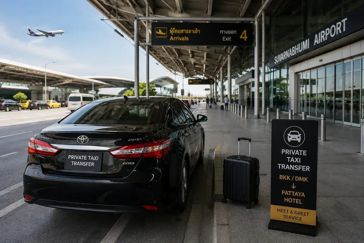 From BKK DMK To Pattaya Hotel transfers details